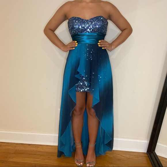 Sequin high-low dress - Picture 1 of 8